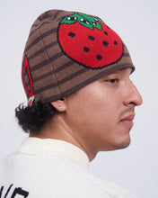 Load image into Gallery viewer, V Speshal Organic Strawberry Beanie Brown Stripes
