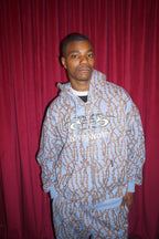 Thorn Zip Up Hoodie Blue
