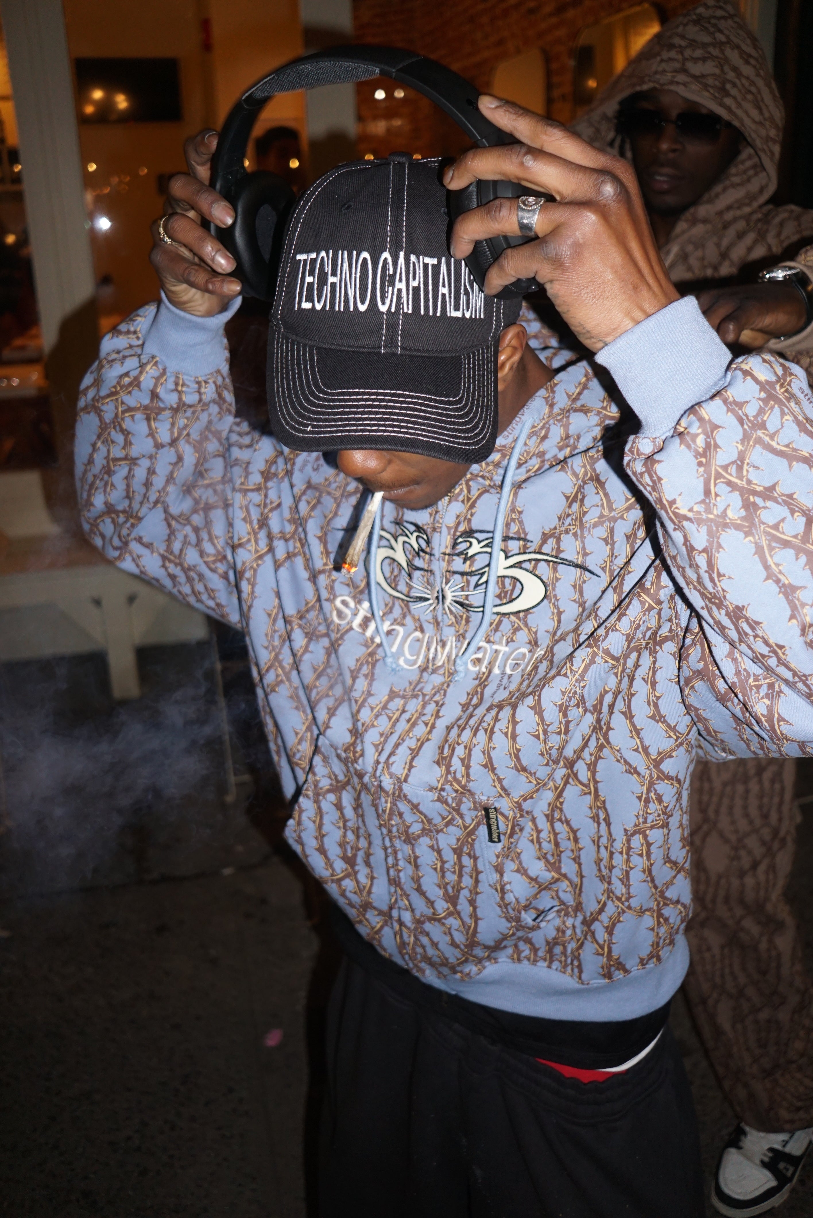 Thorn Zip Up Hoodie Blue