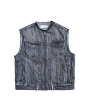 Load image into Gallery viewer, Moto Denim Vest Unchained Acid Black
