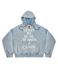 Crisis Zip Up Hoodie Acid Blue
