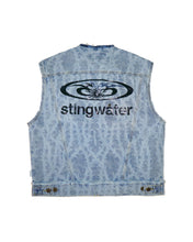 Load image into Gallery viewer, Moto Denim Vest Unchained Blue Thorn
