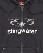 Moses Snake Zip Up Hoodie Faded Black