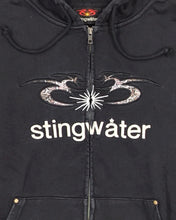 Load image into Gallery viewer, Moses Snake Zip Up Hoodie Faded Black
