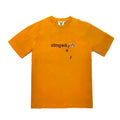 Classic melting logo and skull patch T Shirt Orange