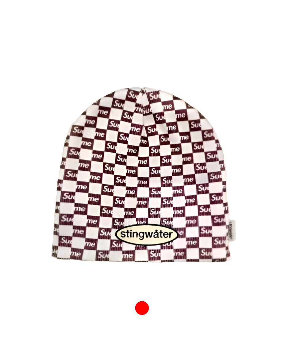 Sue Me Beanie White/Brown