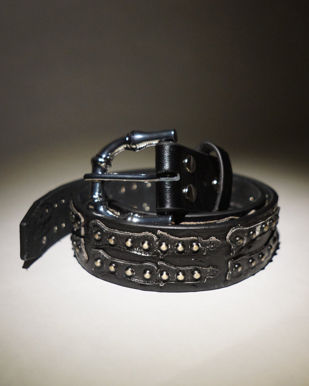 Stingwater Studded Bone Belt Archival Black
