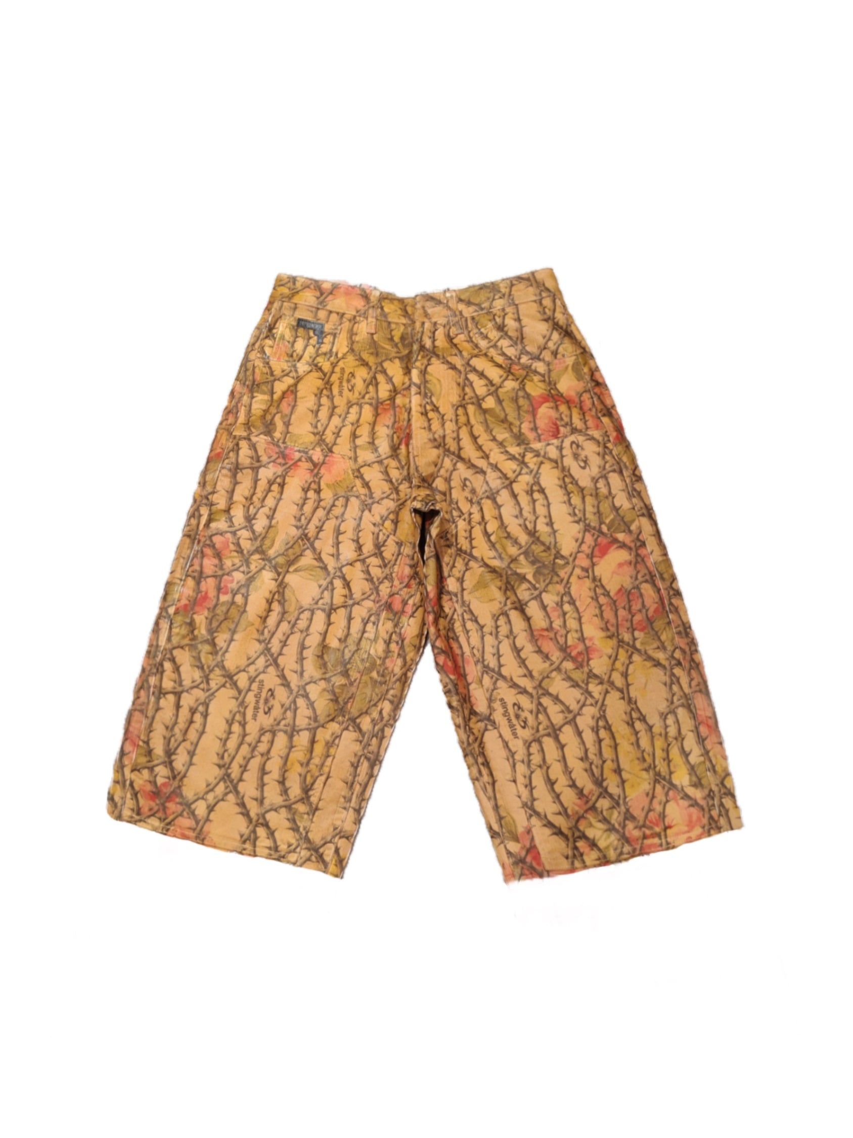 Waxed Corduroy Double Knee Long Shorts