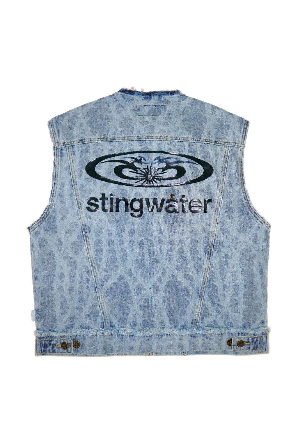 Moto Denim Vest Unchained Vintage Blue