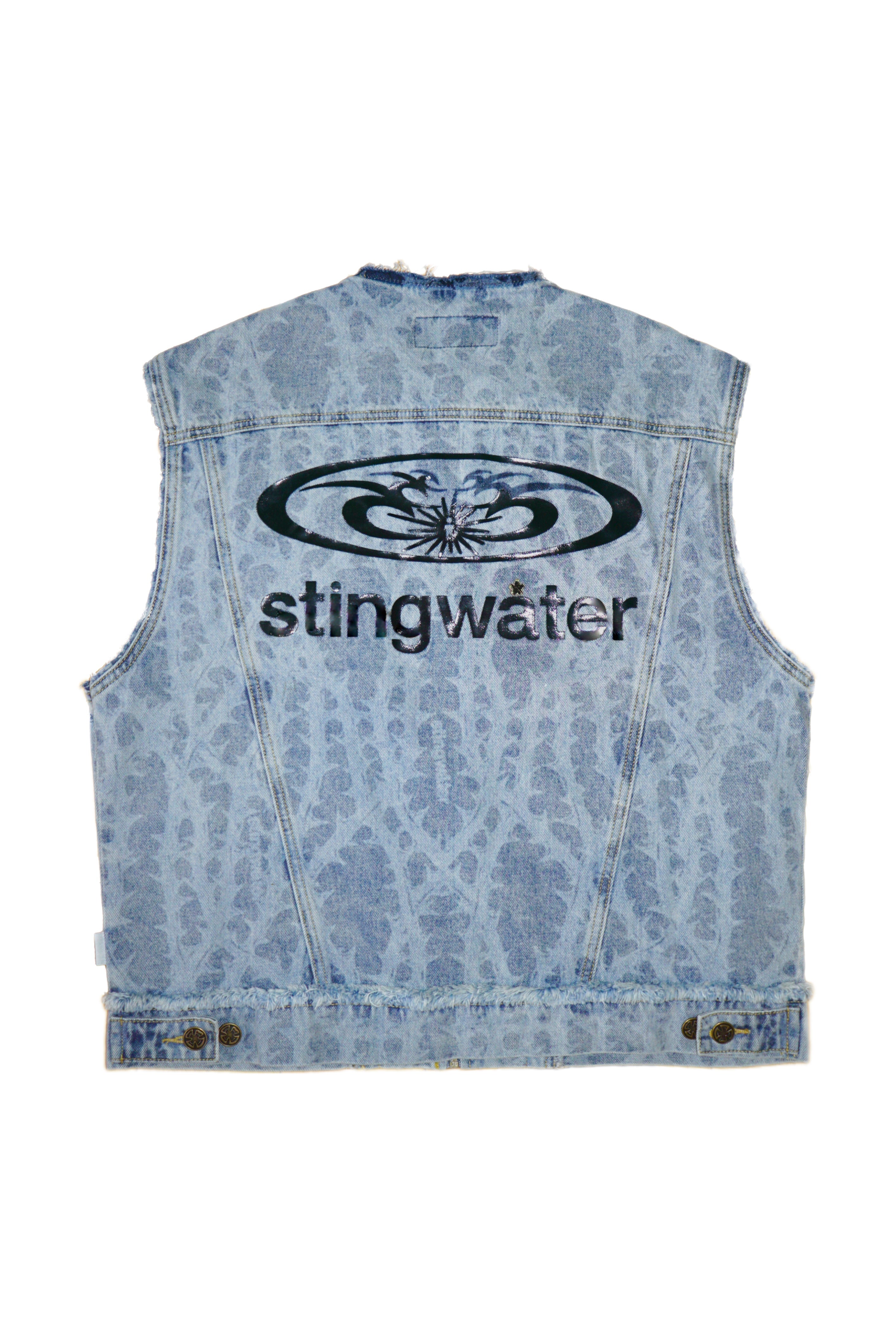 Moto Denim Vest Unchained Vintage Blue