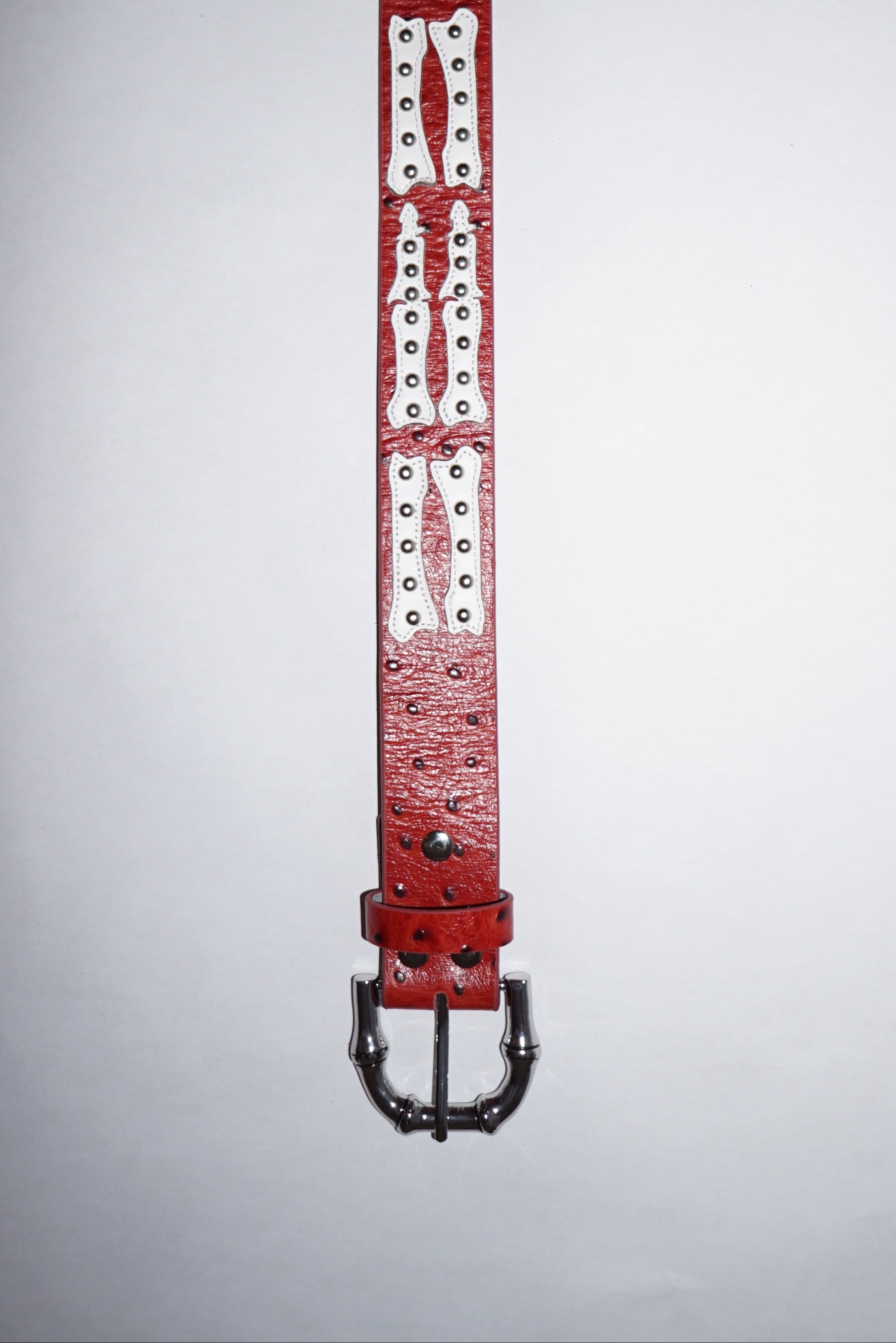 Stingwater Studded Bone Belt Deep Red