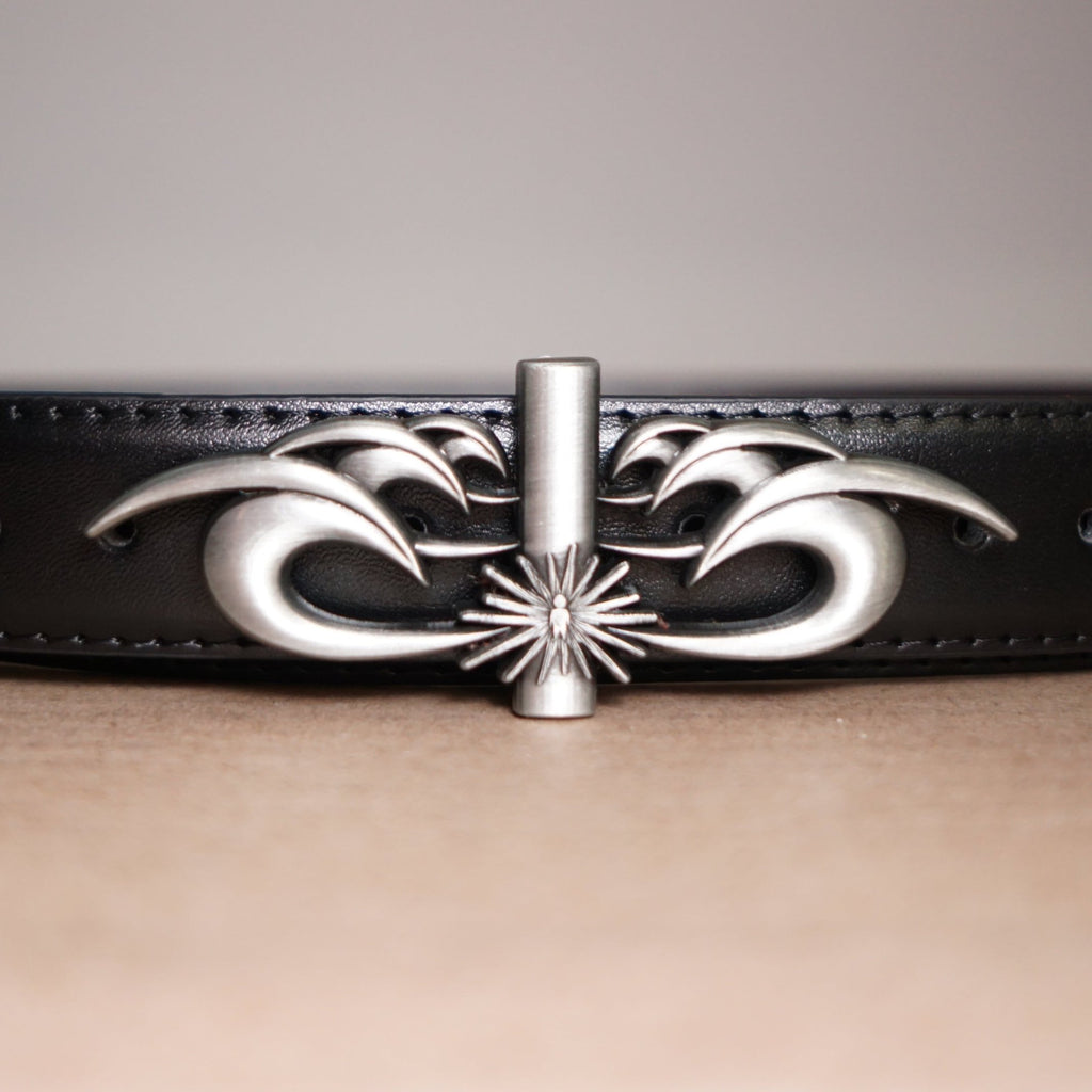 Stingwater Moses Reversible Thin Belt Black/Brown Vintage Silver