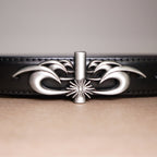 Stingwater Moses Reversible Thin Belt Black/Brown Vintage Silver