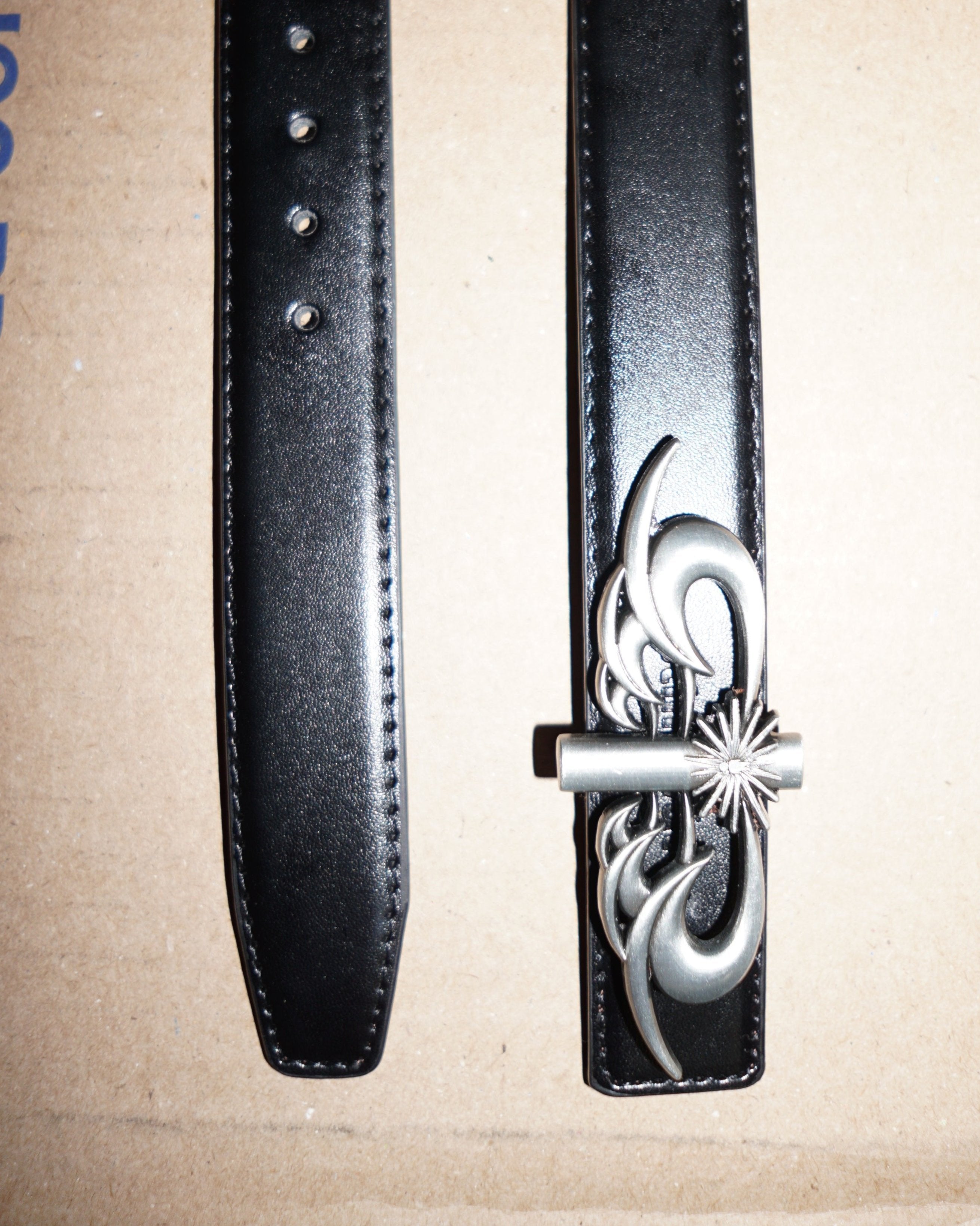 Stingwater Moses Reversible Thin Belt Black/Brown Vintage Silver