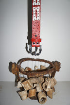 Stingwater Studded Bone Belt Deep Red