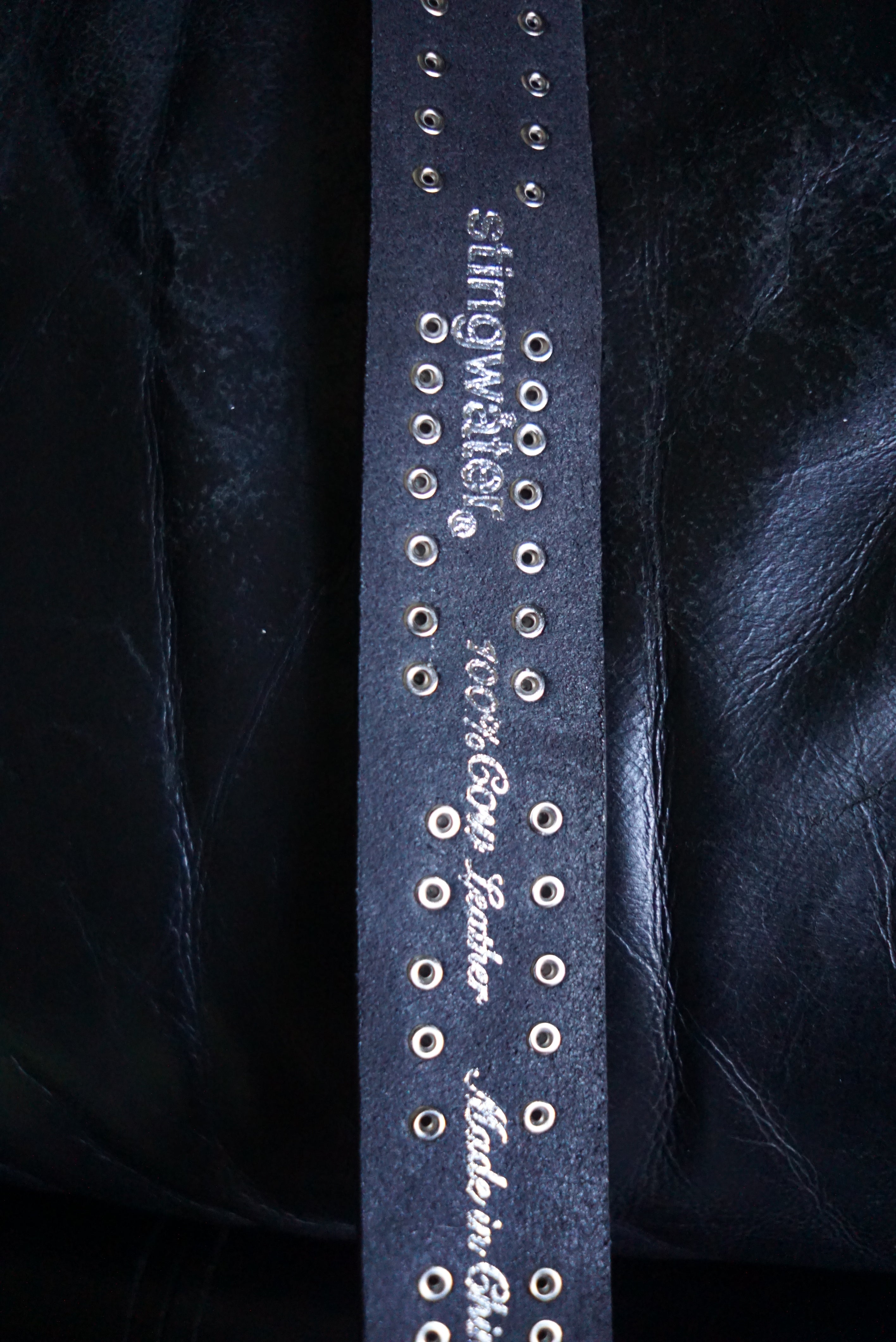 Stingwater Studded Bone Belt Black