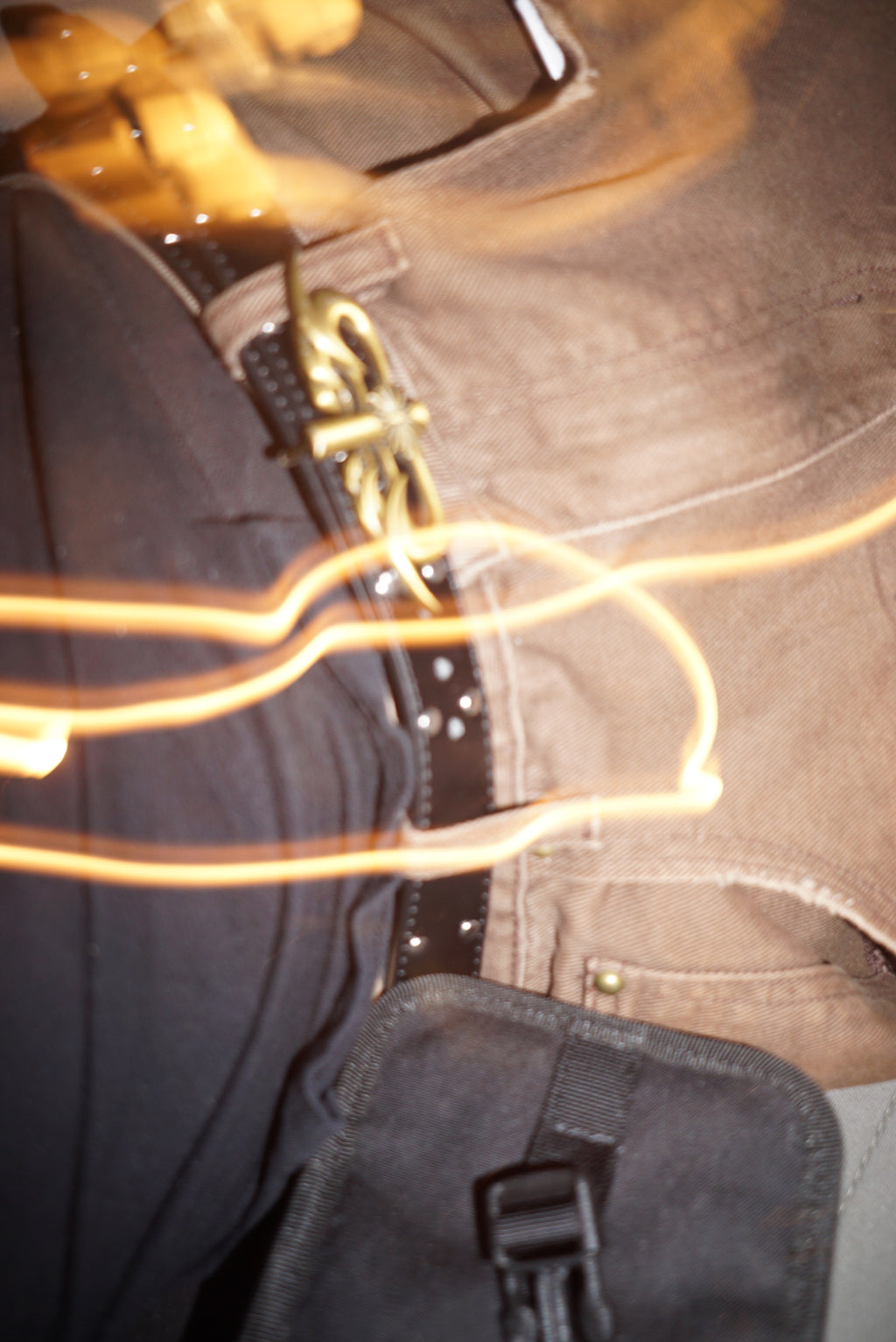 Moses Studded Thin Belt Vintage Gold