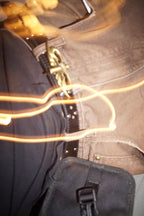 Moses Studded Thin Belt Vintage Gold