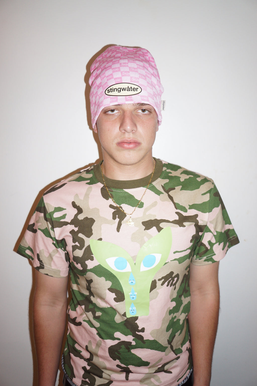 Crying Aapi T-Shirt Pink Camo