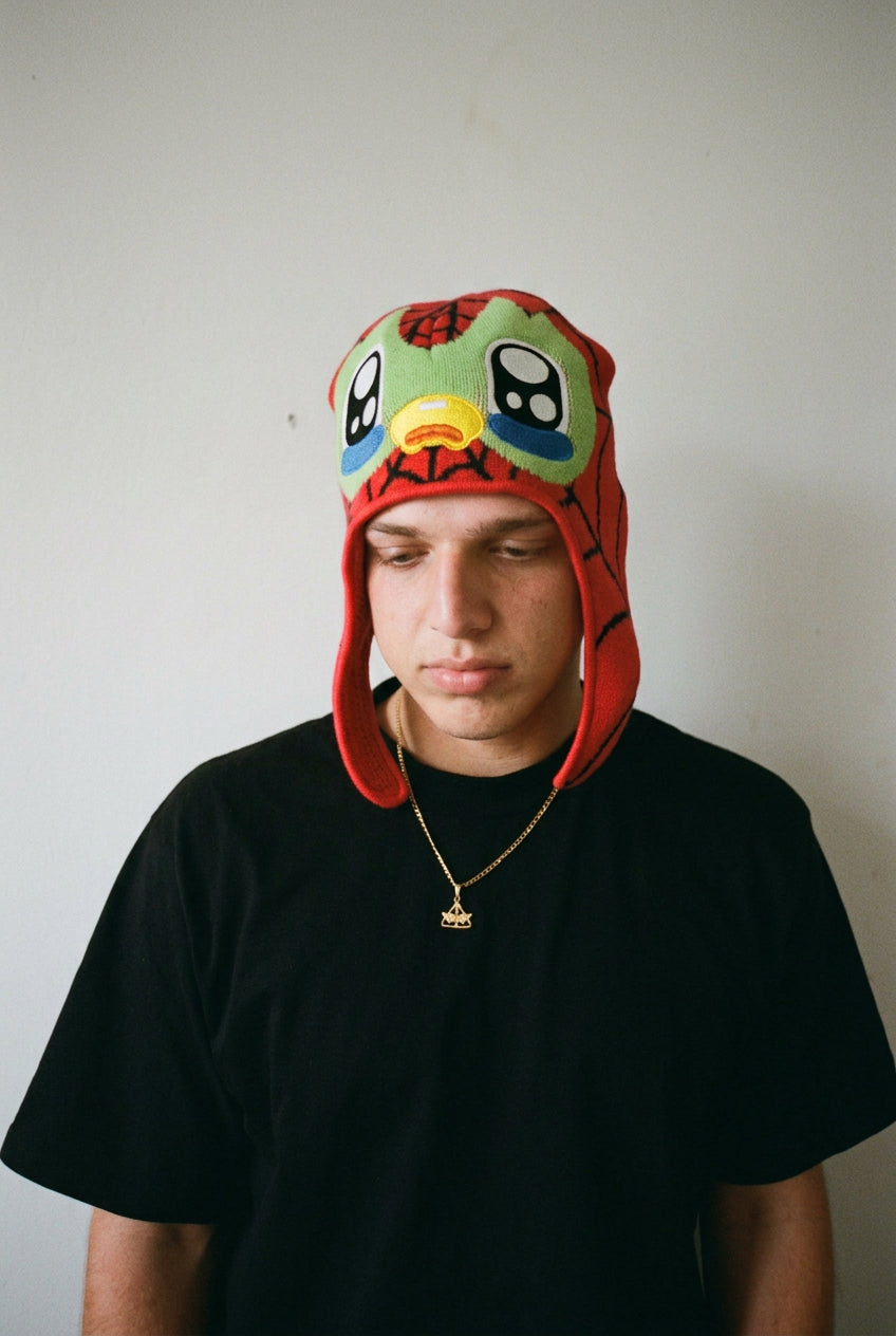 Crisis Owl Beanie Red Spider