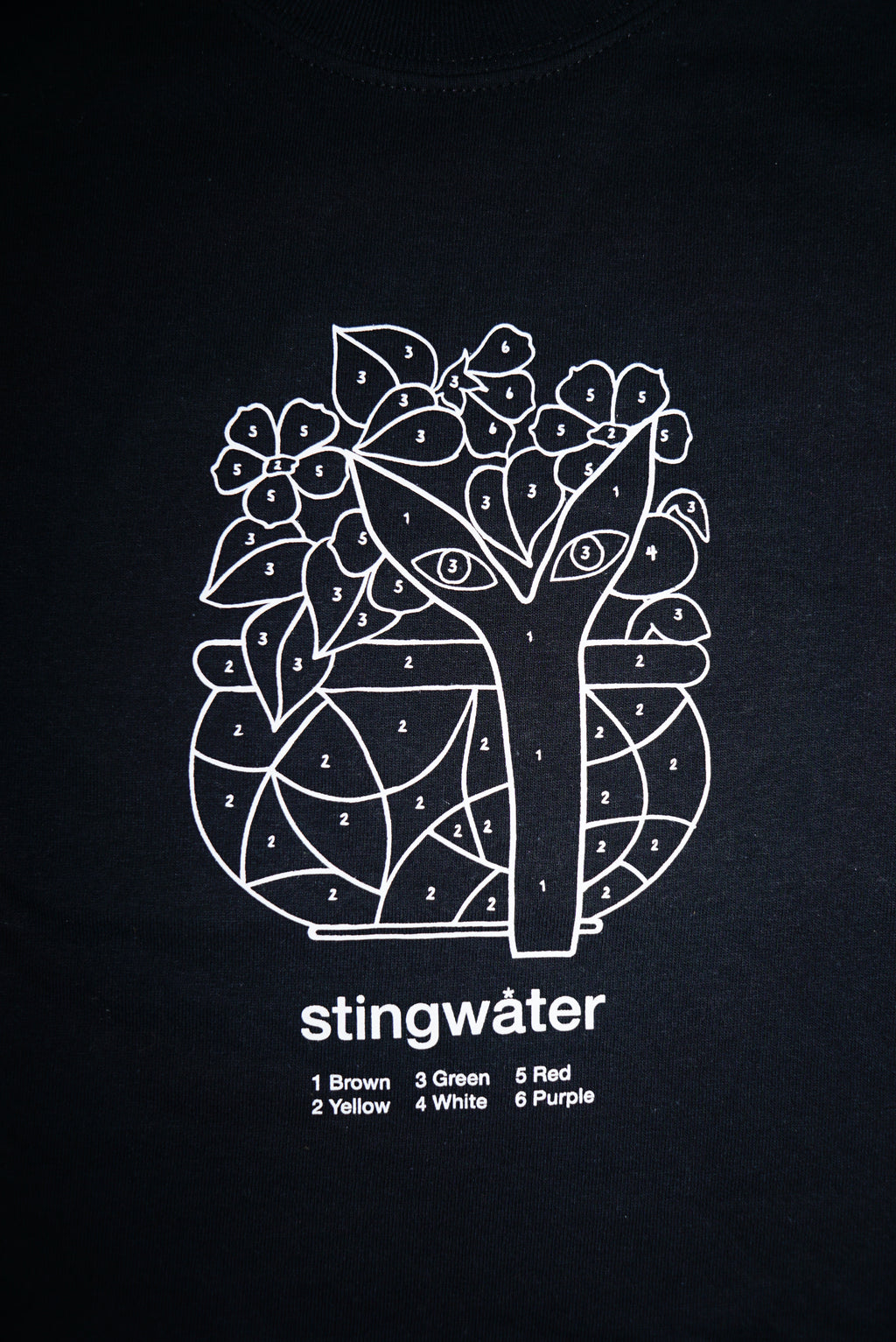 Color By Number T-Shirt Black