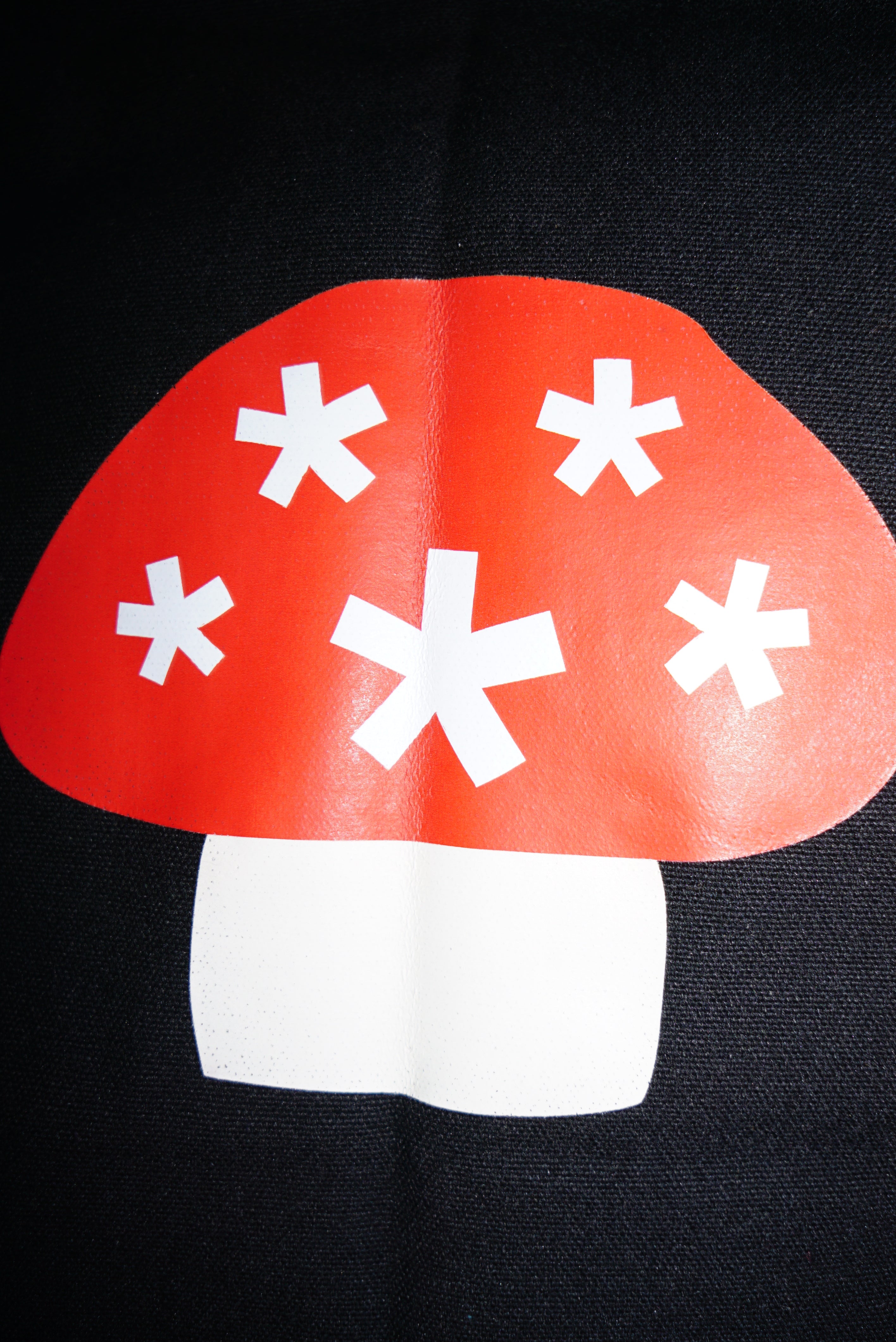 Aga Mushroom Canvas Tote Bag Black