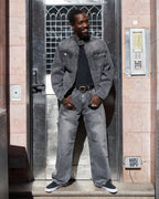 Neck Chain Jacket Acid Black