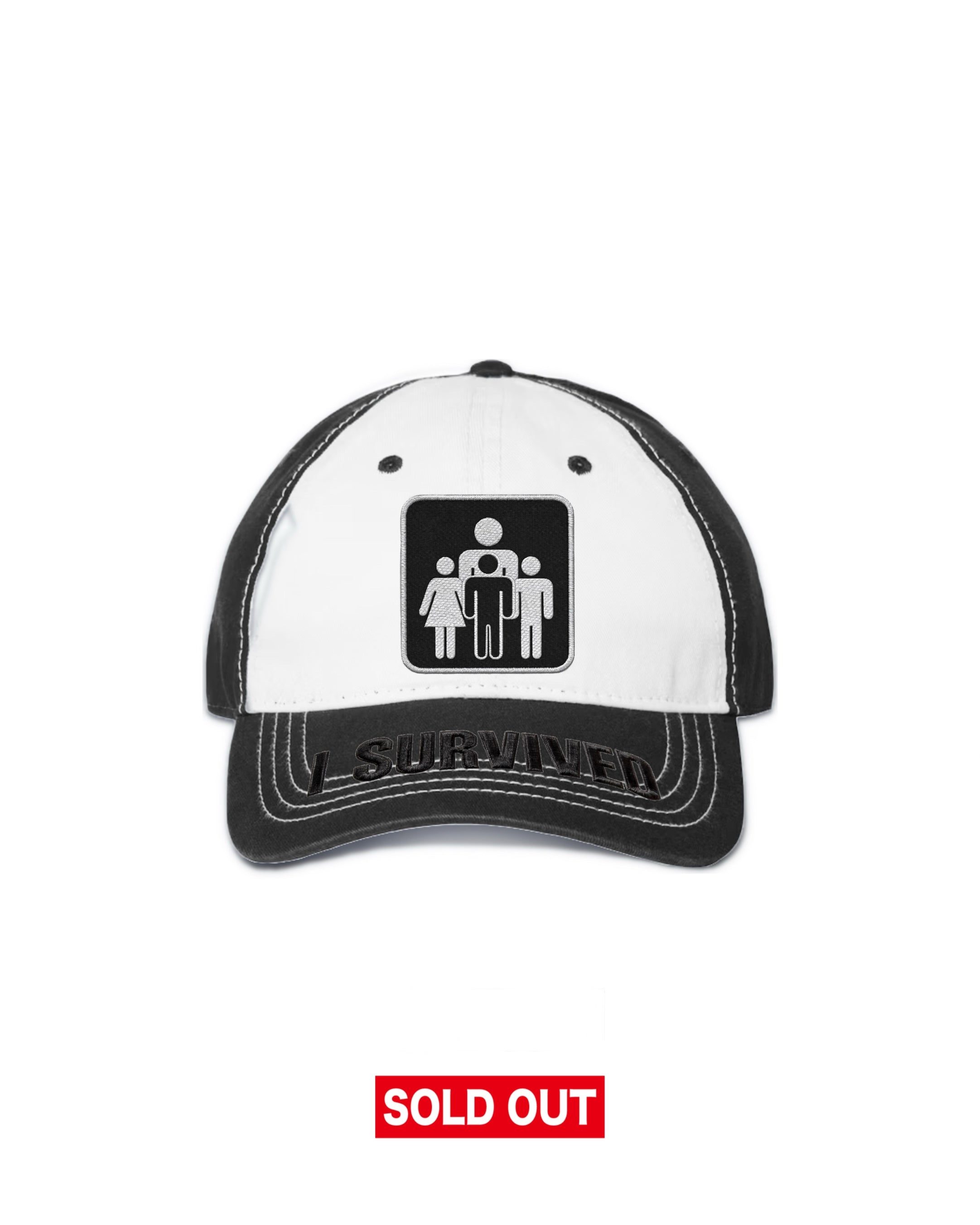 I Survived hat black/white