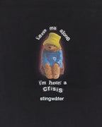 Crisis Bear T-Shirt Faded Black