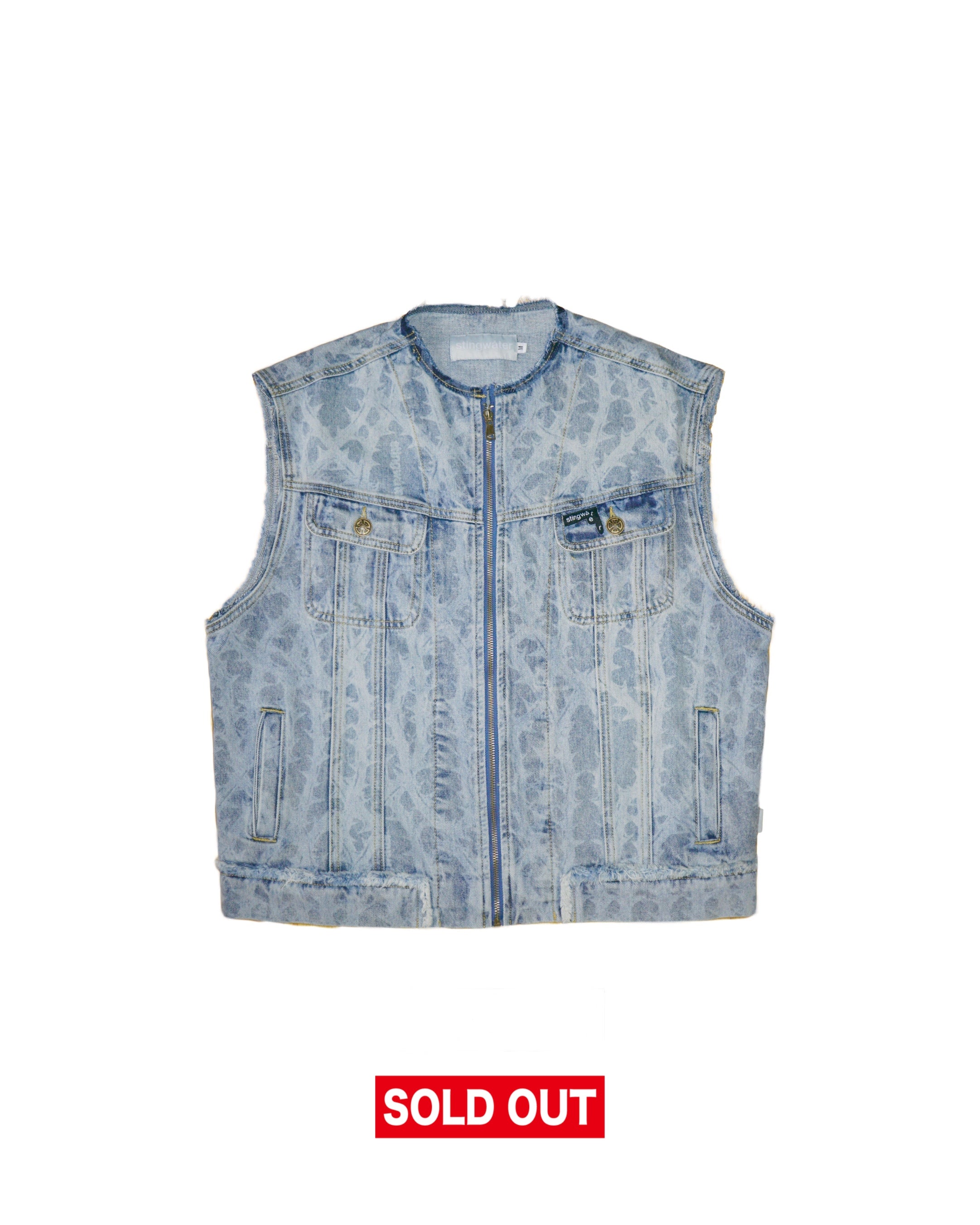 Moto Denim Vest Unchained Vintage Blue