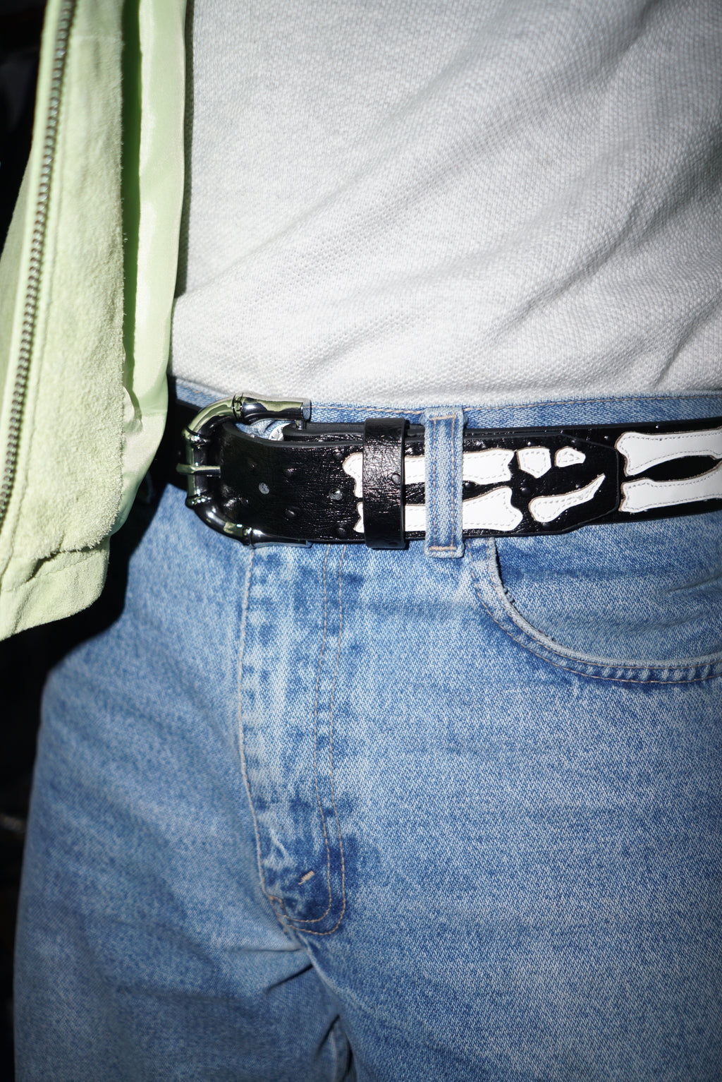 Stingwater Bone Belt Black/White