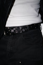 Stingwater Anchor Chain Studded Belt Black