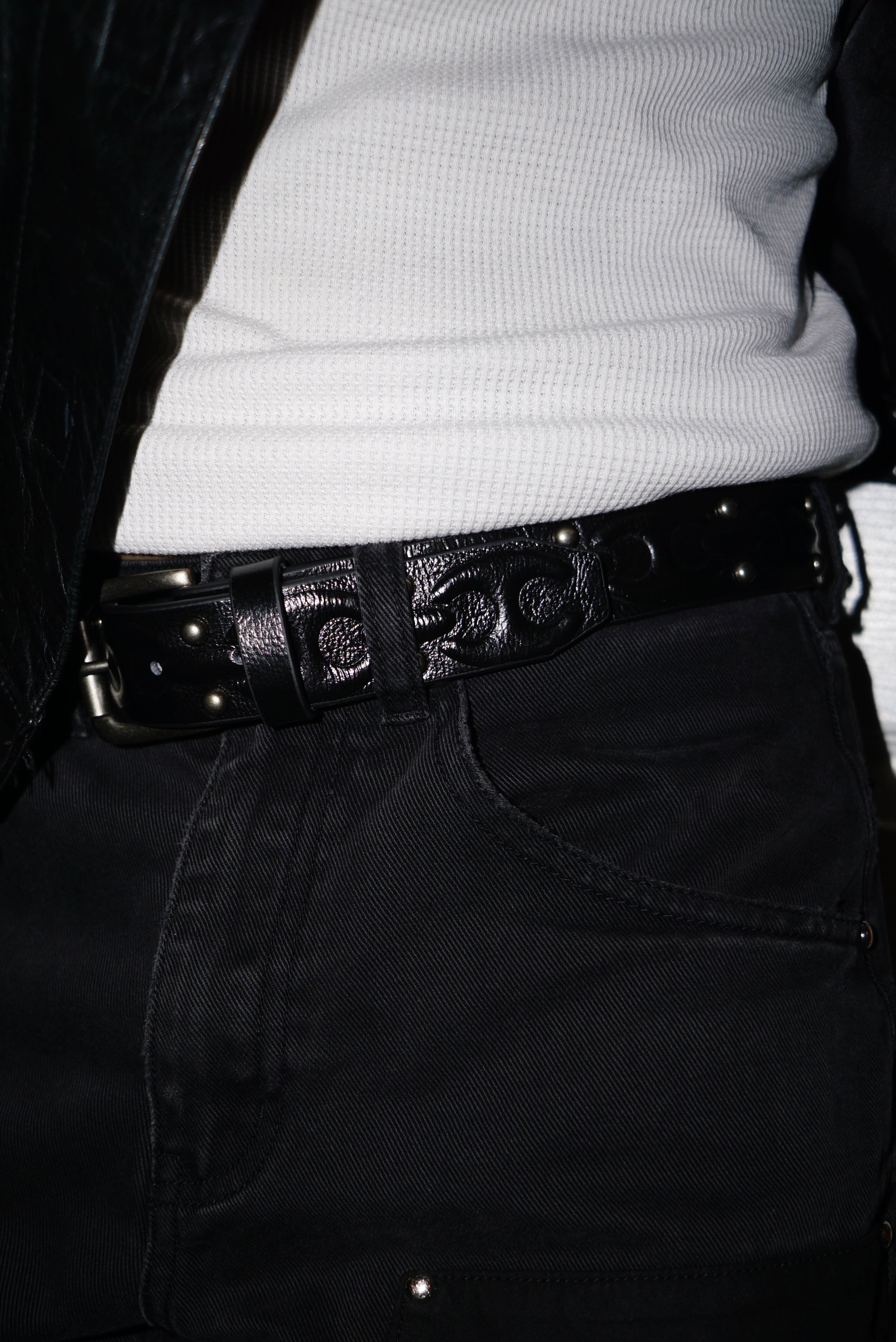 Stingwater Anchor Chain Studded Belt Black