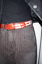 Script Double Knee Jeans Acid Black