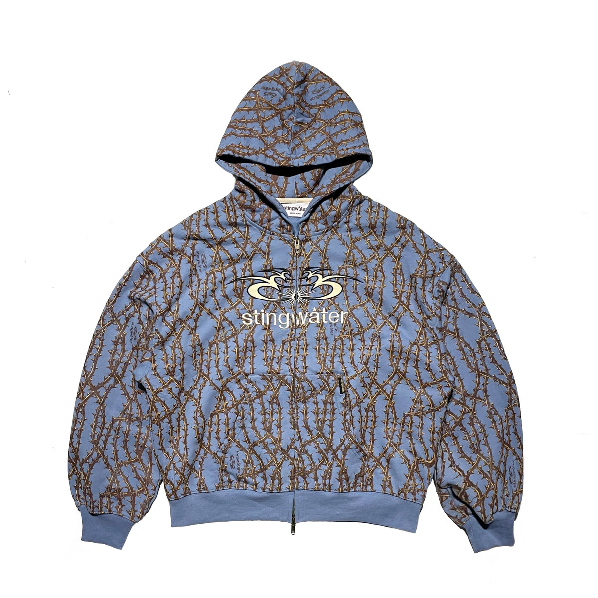Thorn Zip Up Hoodie Blue – stingwater