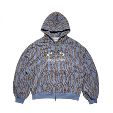 Load image into Gallery viewer, Thorn Zip Up Hoodie Blue

