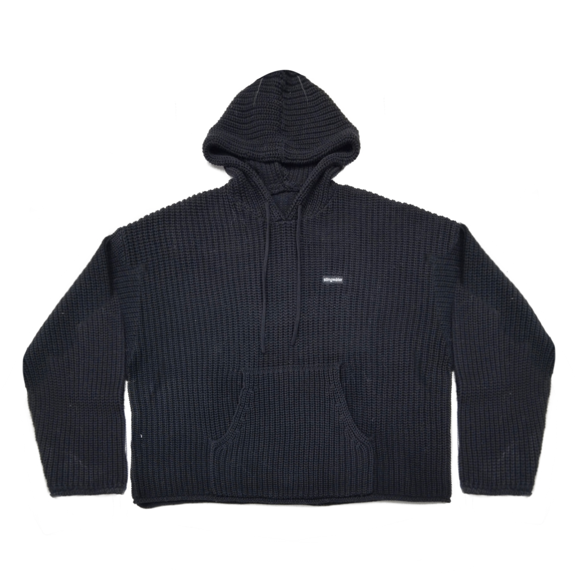 Crisis Knit Hoodie Sweater Black