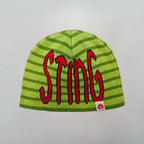 V Speshal Organic Strawberry Beanie Green Stripes