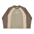 Moses Paneled Long Sleeve T-Shirt Gray/Pink