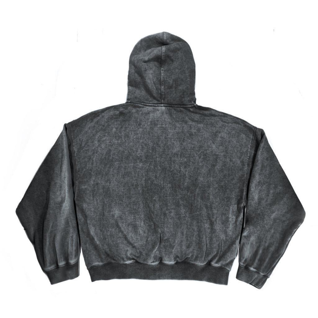 Moses Zip Up Hoodie Acid Black