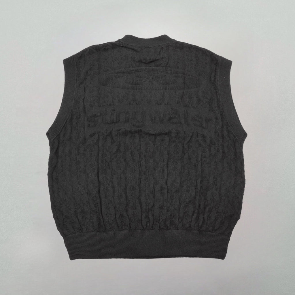 Moses Chain Knit Sweater Vest Black