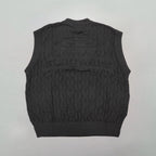Moses Chain Knit Sweater Vest Black