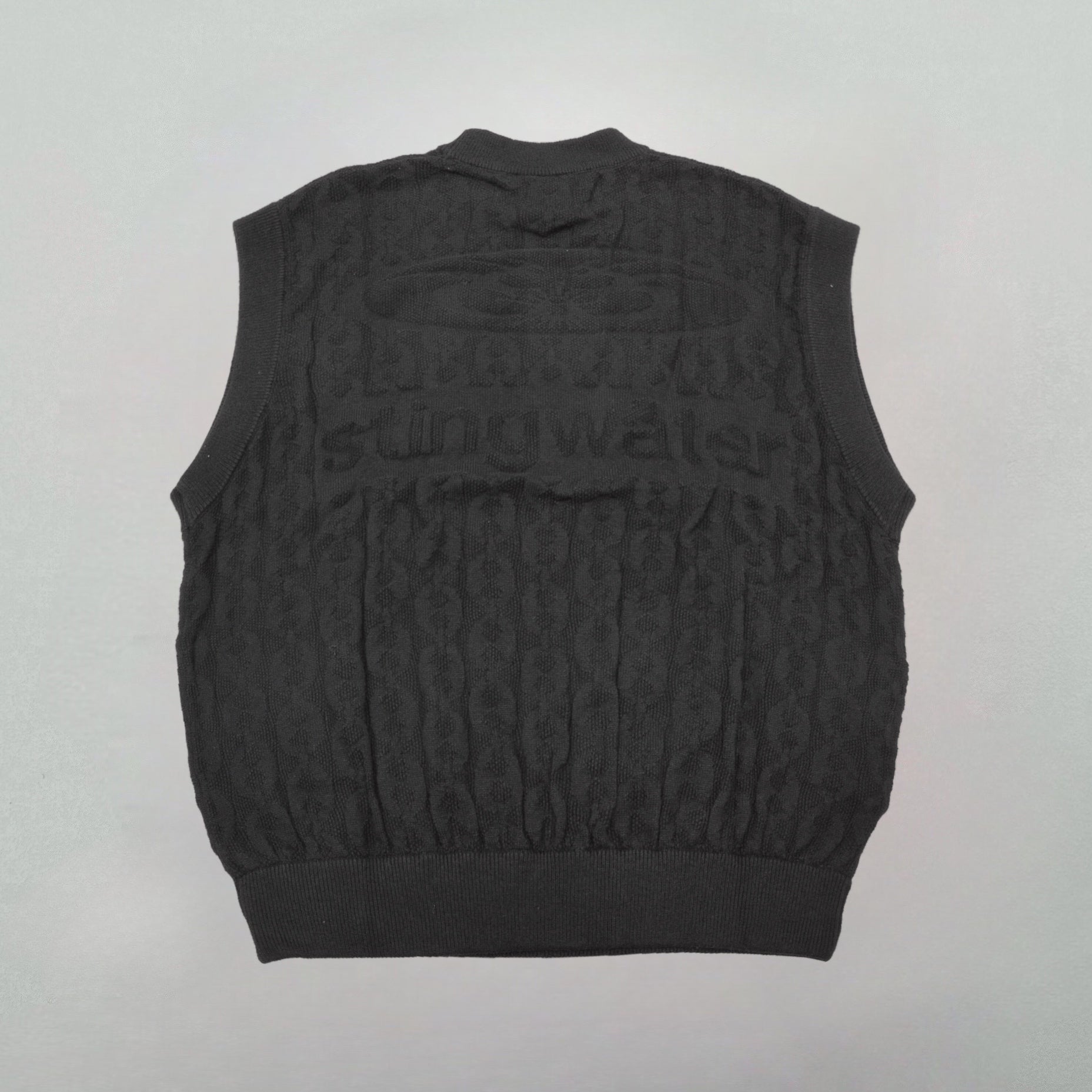 Moses Chain Knit Sweater Vest Black