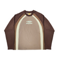Moses Paneled Long Sleeve T-Shirt Brown