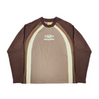 Moses Paneled Long Sleeve T-Shirt Brown