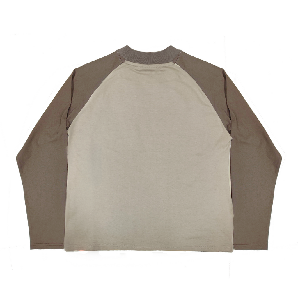 Moses Paneled Long Sleeve T-Shirt Gray/Pink