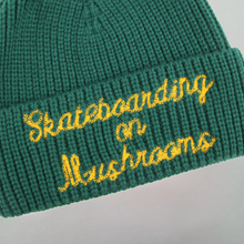 Load image into Gallery viewer, Skateboarding on Mushrooms Beanie Green
