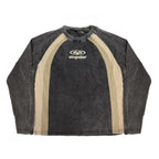 Moses Paneled Long Sleeve T-Shirt Acid Black