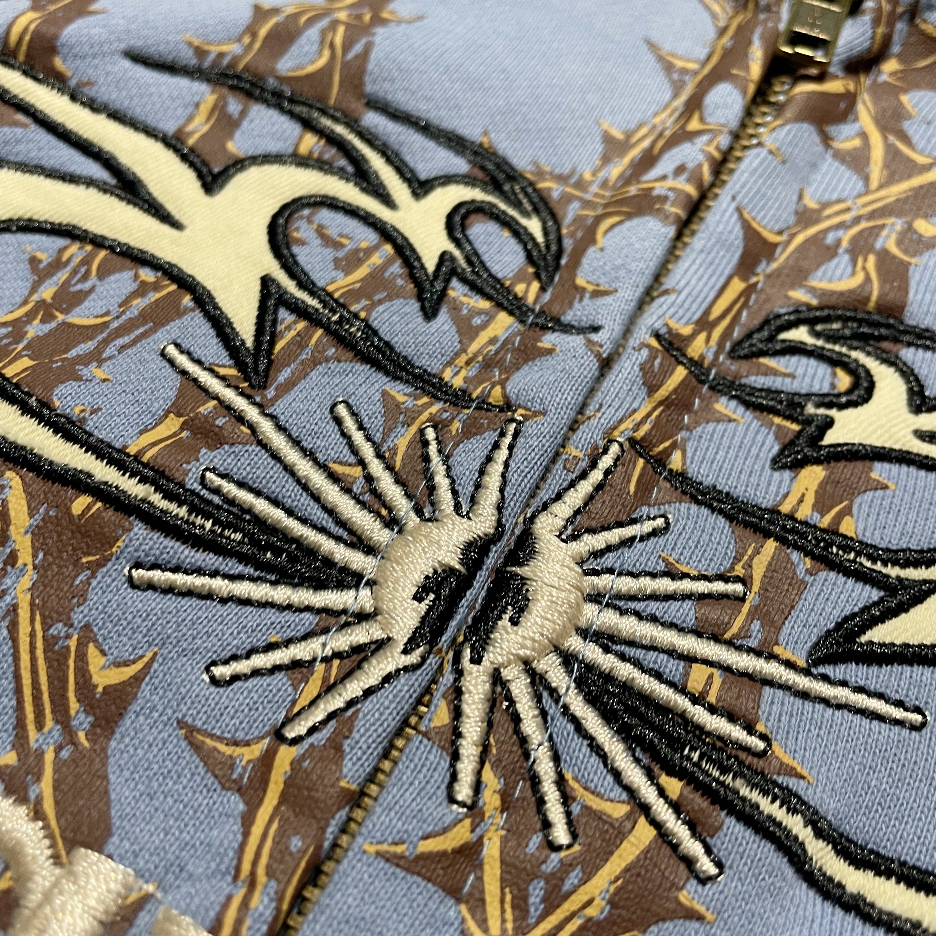 Thorn Zip Up Hoodie Blue