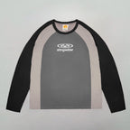 Moses Panelled Long Sleeve T-Shirt Black/Gray